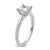 14k White Gold 1 carat Certified Lab Grown Diamond VS+ F+ Princess Complete Solitare Engagement Ring