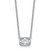 14k White Gold 1 carat Certified Lab Grown Diamond VS+ F+ Radiant Complete 18 inch Bezel Set Solitaire Necklace