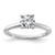 14k White Gold 1 carat Certified Lab Grown Diamond VS+ F+ Round Complete Solitaire Engagement Ring