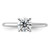14k White Gold 1 carat Certified Lab Grown Diamond VS+ F+ Round Complete Solitaire Engagement Ring