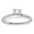 14k White Gold 1 carat Certified Lab Grown Diamond VS+ F+ Round Complete Solitaire Engagement Ring