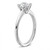 14k White Gold 1 carat Certified Lab Grown Diamond VS+ F+ Round Complete Solitaire Engagement Ring