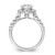 14k White Gold 1 carat Lab Grown Diamond VS/SI+ G+ 1 1/2 carat Center Round Semi Mount Halo Engagement Ring