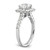 14k White Gold 1 carat Lab Grown Diamond VS/SI+ G+ 1 1/2 carat Center Round Semi Mount Halo Engagement Ring