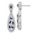 14k White Gold 1 carat Lab Grown Diamond VS/SI+ G+ and Created Sapphire Complete Dangle Teardrop Post Earrings
