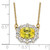 14k White Gold 1 carat Lab Grown Diamond VS/SI+ G+ and Created Yellow Sapphire Complete 18 inch Necklace