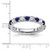 14k White Gold 1 carat Lab Grown Diamond VS/SI+ G+ and Lab Created Blue Sapphire Size 4.5 Eternity Band
