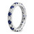 14k White Gold 1 carat Lab Grown Diamond VS/SI+ G+ and Lab Created Blue Sapphire Size 5.5 Eternity Band