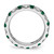 14k White Gold 1 carat Lab Grown Diamond VS/SI+ G+ and Lab Created Emerald Size 6 Eternity Band