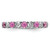 14k White Gold 1 carat Lab Grown Diamond VS/SI+ G+ and Lab Created Pink Sapphire Size 5.5 Eternity Band