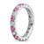14k White Gold 1 carat Lab Grown Diamond VS/SI+ G+ and Lab Created Pink Sapphire Size 5.5 Eternity Band