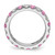 14k White Gold 1 carat Lab Grown Diamond VS/SI+ G+ and Lab Created Pink Sapphire Size 6 Eternity Band