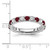 14k White Gold 1 carat Lab Grown Diamond VS/SI+ G+ and Lab Created Ruby Size 4.5 Eternity Band