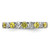 14k White Gold 1 carat Lab Grown Diamond VS/SI+ G+ and Lab Created Yellow Sapphire Size 4.5 Eternity Band
