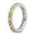 14k White Gold 1 carat Lab Grown Diamond VS/SI+ G+ and Lab Created Yellow Sapphire Size 4.5 Eternity Band