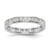 14k White Gold 1 carat Lab Grown Diamond VS/SI+ G+ Complete Channel Set Size 8 Eternity Band