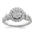 14k White Gold 1 carat Lab Grown Diamond VS/SI+ G+ Complete Cluster Engagement Ring - RM-03D40543-4690