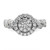 14k White Gold 1 carat Lab Grown Diamond VS/SI+ G+ Complete Cluster Engagement Ring - RM-03D40543-4690