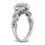 14k White Gold 1 carat Lab Grown Diamond VS/SI+ G+ Complete Cluster Engagement Ring - RM-03D40543-4690