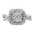 14k White Gold 1 carat Lab Grown Diamond VS/SI+ G+ Complete Cluster Engagement Ring - RM-29703406-9083