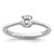 14k White Gold 1 carat Lab Grown Diamond VS/SI+ G+ Complete Engagement Ring