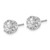 14k White Gold 1 carat Lab Grown Diamond VS/SI+ G+ Complete Halo Post Earrings