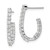 14k White Gold 1 carat Lab Grown Diamond VS/SI+ G+ Complete In and Out J-Hoop Hoop Earrings - EM-1C27BF3C-9201