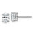 14k White Gold 1 carat Lab Grown Diamond VS/SI+ G+ Complete Oval Four Prong Stud Earrings