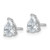 14k White Gold 1 carat Lab Grown Diamond VS/SI+ G+ Complete Pear Three Prong Stud Earrings