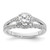 14k White Gold 1 carat Lab Grown Diamond VS/SI+ G+ Complete Round Halo Engagement Ring - RM-9E06EBD6-8980