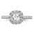 14k White Gold 1 carat Lab Grown Diamond VS/SI+ G+ Complete Round Halo Engagement Ring - RM-F0B30881-7554