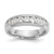 14k White Gold 1 carat Lab Grown Diamond VS/SI+ G+ Nine Stone Complete Fashion band - RM-022ABE51-7600