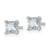14k White Gold 1 carat Lab Grown Diamond VS/SI+ G+ Princess Complete Four Prong Stud Earrings