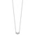 14k White Gold 1 carat Lab Grown Diamond VS/SI+ G+ Round Complete 18 inch Three Stone Necklace