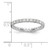 14k White Gold 1 carat Lab Grown Diamond VS/SI+ G+ Size 4 Shared Prong Eternity Band