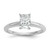 14k White Gold 1 carat Lab Grown Diamond VS+ F+ Radiant Solitare Complete Engagement Ring