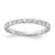 14k White Gold 1 carat Lab Grown Diamond VS+ F+ Round Complete Channel Set Size 8.5 Eternity Band