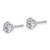 14k White Gold 1 ctw Certified Lab Grown Diamond VS/SI+ G+ Round 3 Prong Heavy Wt. Stud Earrings