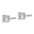 14k White Gold 1 ctw Certified Lab Grown Diamond VS+ F+ Round 4 Prong Heavy Wt. Screwback Stud Earrings