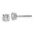 14k White Gold 1 ctw Lab Grown Diamond VS/SI+ G+ Round 4 Prong Standard Wt Screwback Stud Earrings - EM-B058BC25-2790