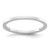14K White Gold 1.2mm Flat Polished Stackable Band Size 8.5