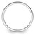 14K White Gold 1.2mm Half Round Satin Stackable Band Size 4.5