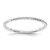 14K White Gold 1.2mm Twisted Wire Pattern Stackable Band Size 7