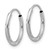14k White Gold 1.5mm Diamond-cut Endless Hoop Earrings - XY-7FA5FA22-5783