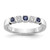 14k White Gold 1/10 carat Diamond and Blue Sapphire Complete Band - RM-ABAF17B0-6739