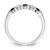 14k White Gold 1/10 carat Diamond and Blue Sapphire Complete Band - RM-F34511BB-6098