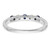 14k White Gold 1/10 carat Diamond and Blue Sapphire Complete Band - RM-F34511BB-6098