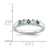 14k White Gold 1/10 carat Diamond and Emerald Complete Band - RM-56798E45-9307