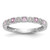 14k White Gold 1/10 carat Diamond and Pink Sapphire Complete Band