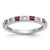 14k White Gold 1/10 carat Diamond and Ruby Complete Band - RM-24844CC0-6178
